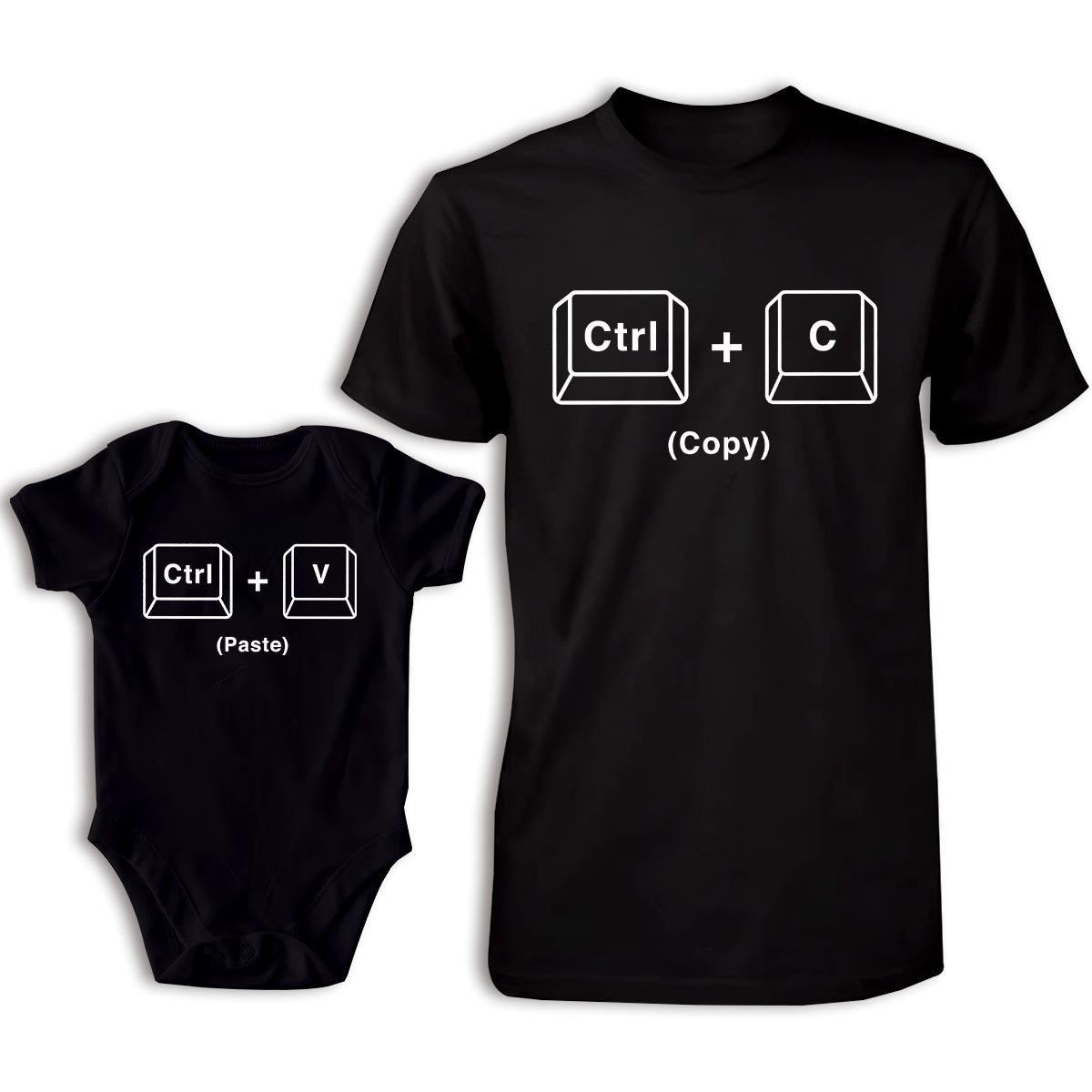Copy Paster – Personalisiertes Vater-T-Shirt und Baby-Body