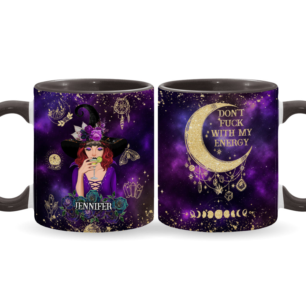 Don't F With My Energy - Personalized Witch Accent Mug