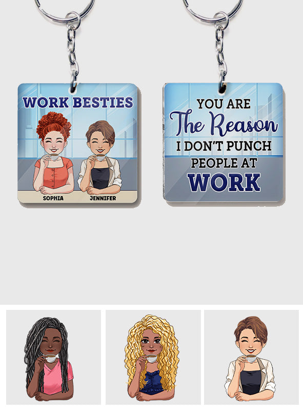 Work Bestie - Personalized Colleague Keychain