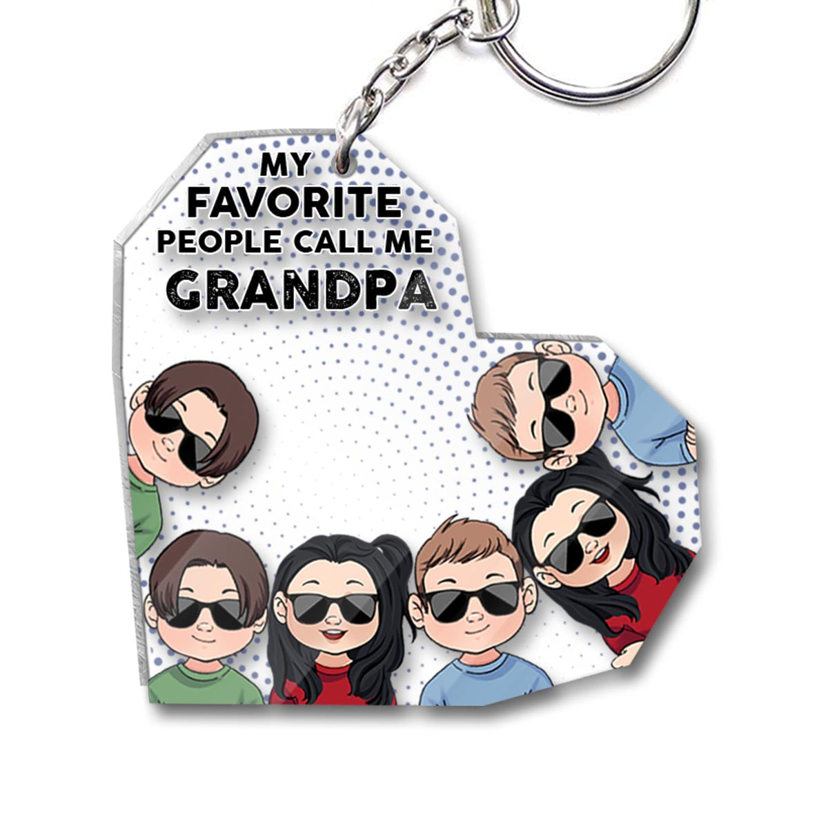 Meine Lieblingsmenschen – Geschenk für Opa, Papa, Mama, Oma, Onkel, Tante, Bruder, Schwester – Personalisierter Schlüsselanhänger