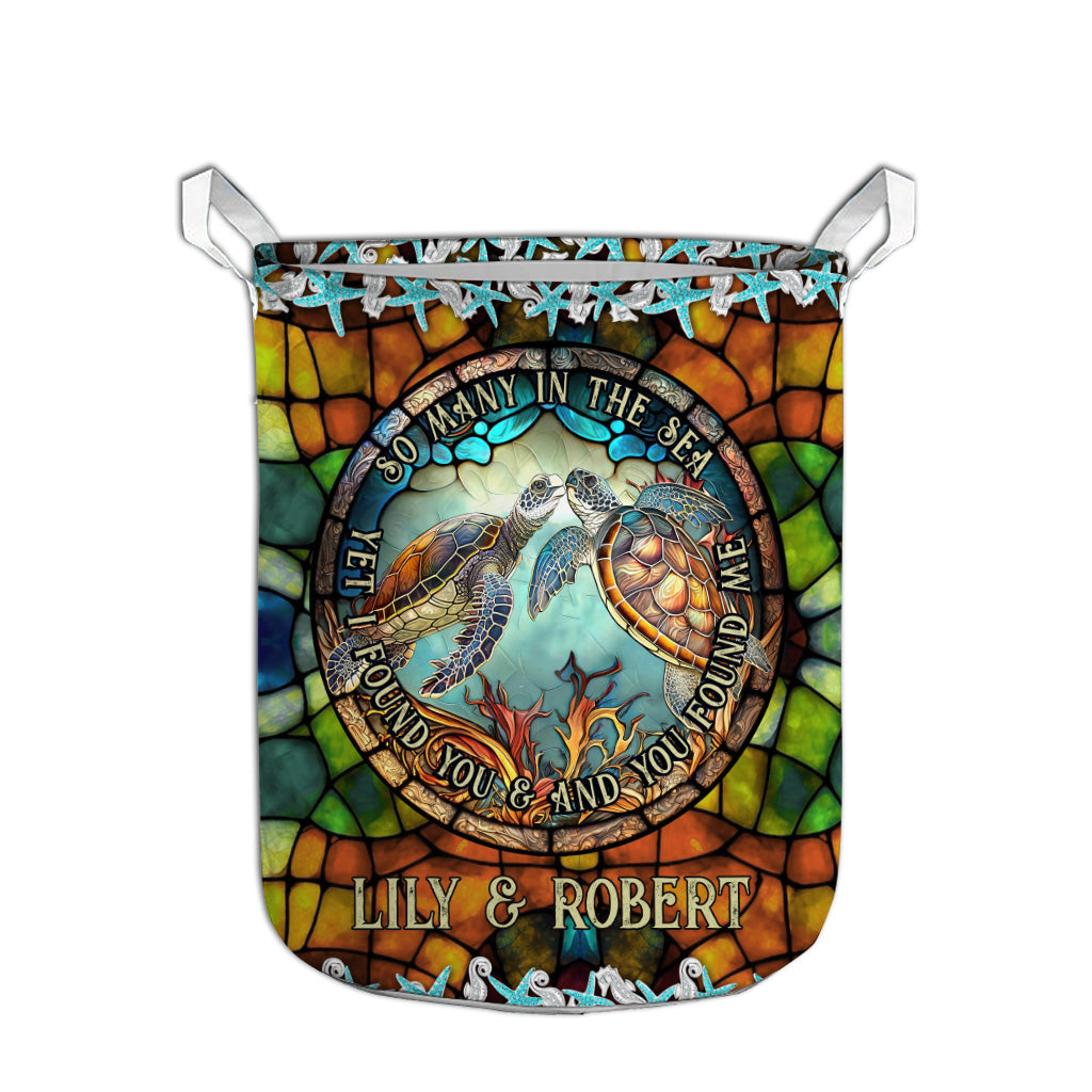 So viele im Meer – personalisierter Schildkröten-Aufbewahrungskorb