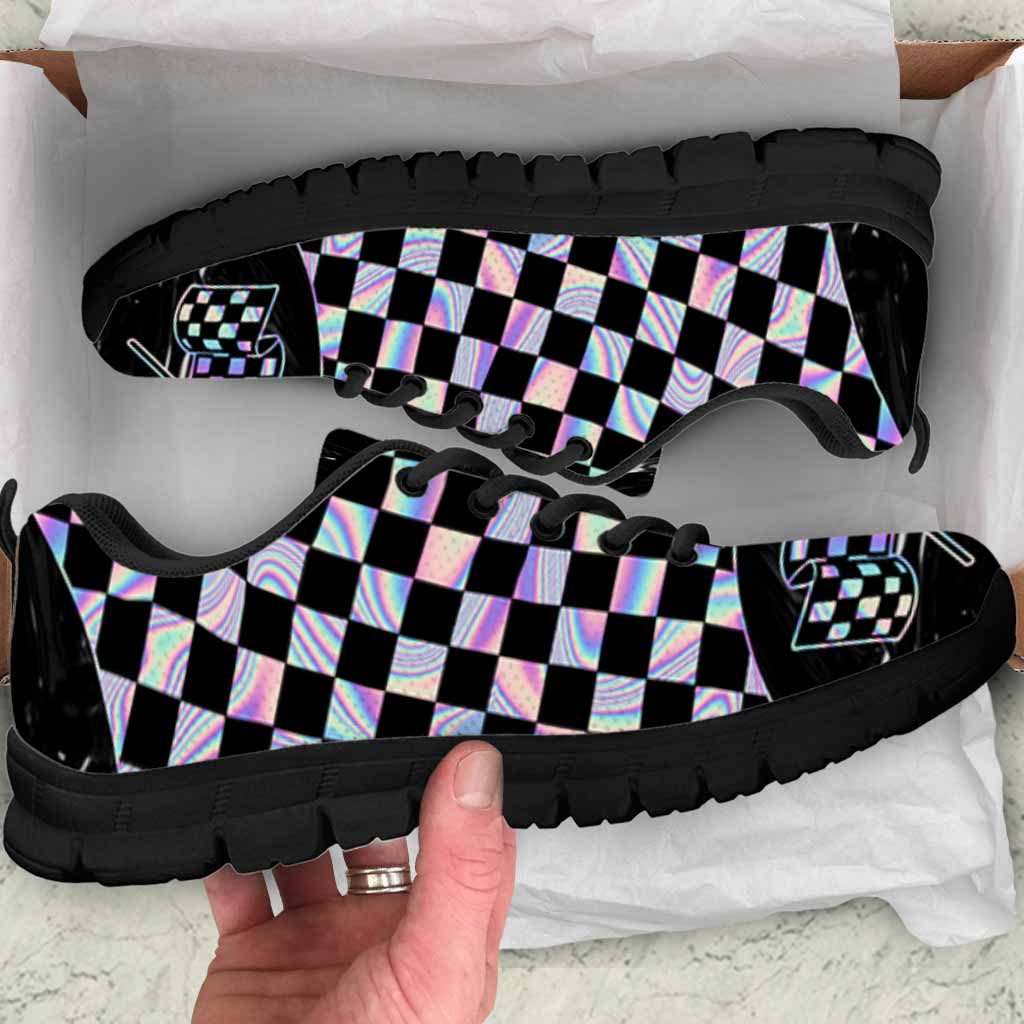 Racing Karierte Hologramm-Sneaker