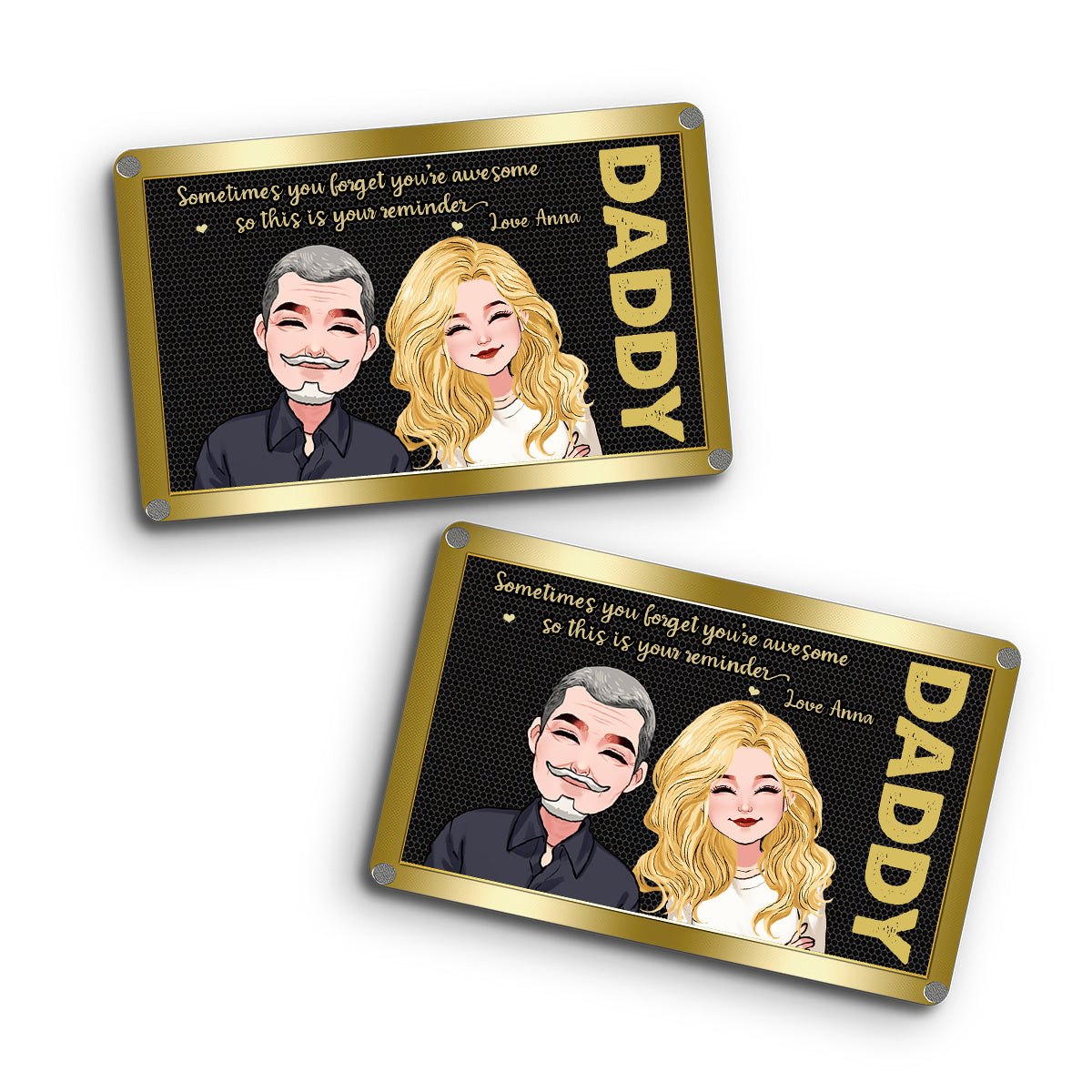 Manchmal vergisst man, wie toll man ist – Geschenk für Papa, Opa, Onkel – Personalisierte Einsteckkarte fürs Portemonnaie