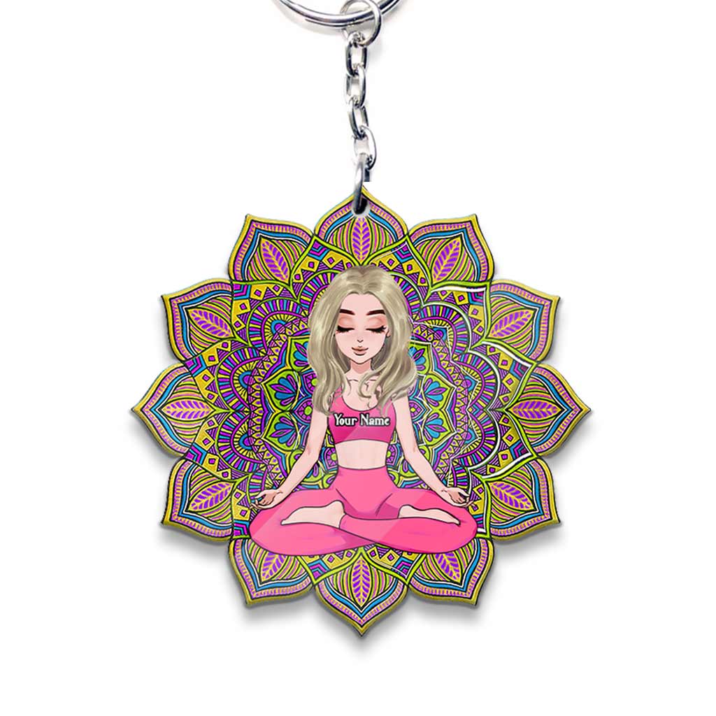 Yoga - Personalized Keychain (Printed On Both Sides)