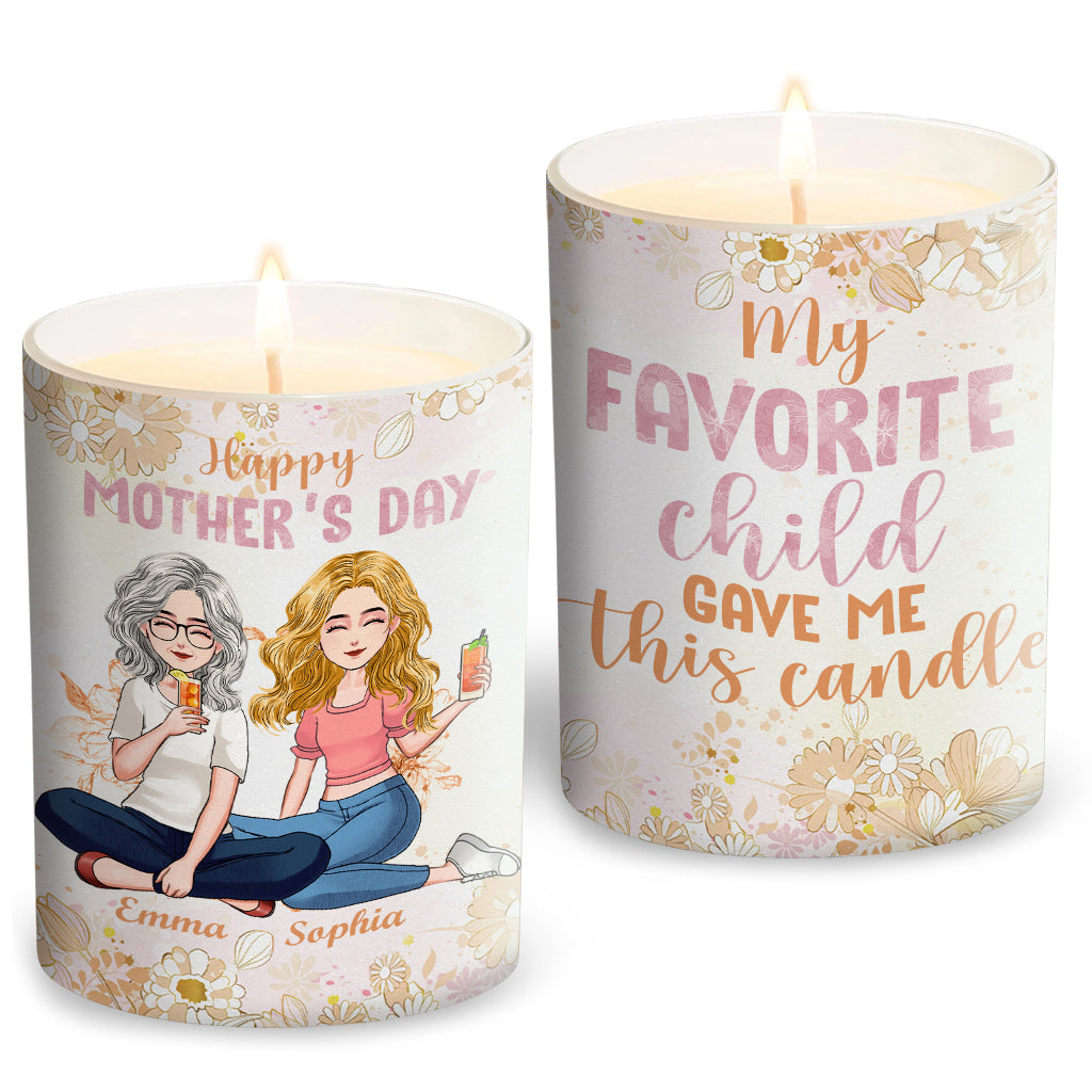 Diese Kerze hat mir mein Lieblingskind geschenkt – personalisierte Mutterkerze mit Holzdeckel