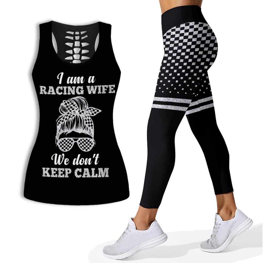 Ich bin eine Rennfahrer-Ehefrau – Tanktop und Leggings von Racing Hollow