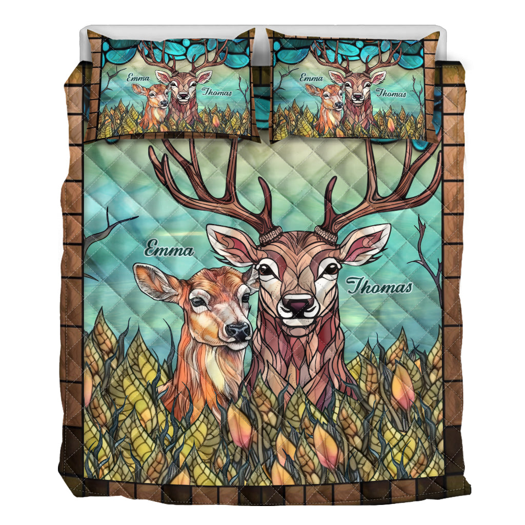 Du und ich, wir schaffen das – Personalisiertes Jagd-Quilt-Set