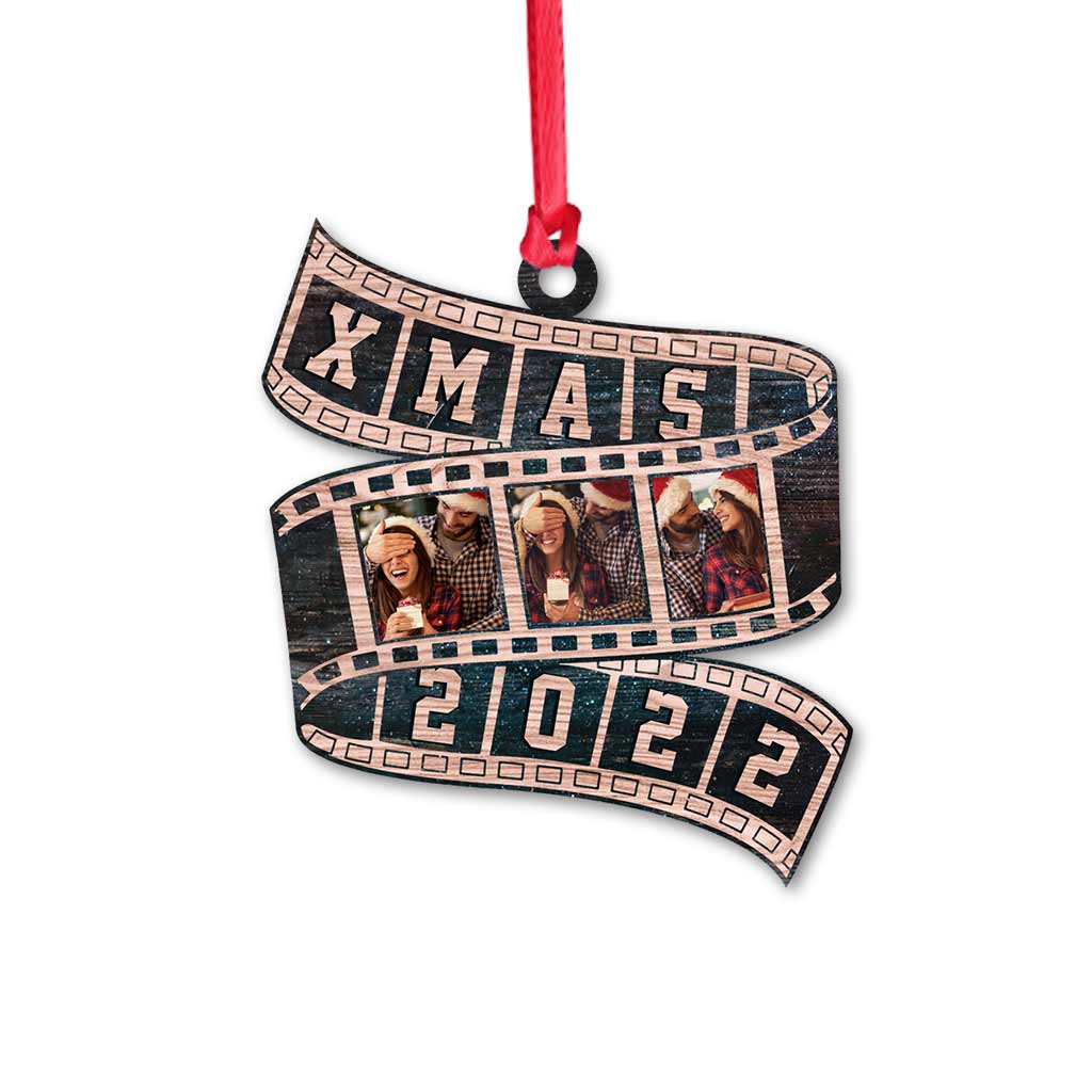 Weihnachts-Pärchen-Filmrolle 2022 – Personalisierter Weihnachtsschmuck für Paare (beidseitig bedruckt)