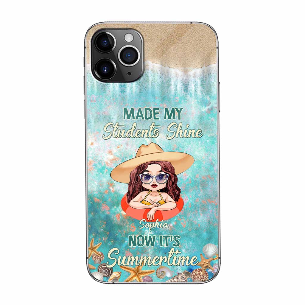 Got My Mind On Summer - Personalized Teacher Phone Case