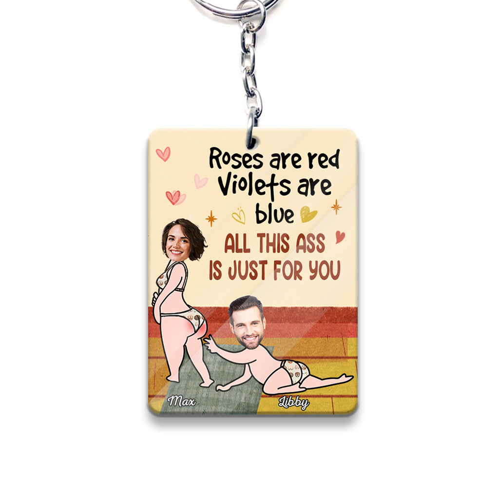 All This A Is Just For You - Personalized Couple Keychain