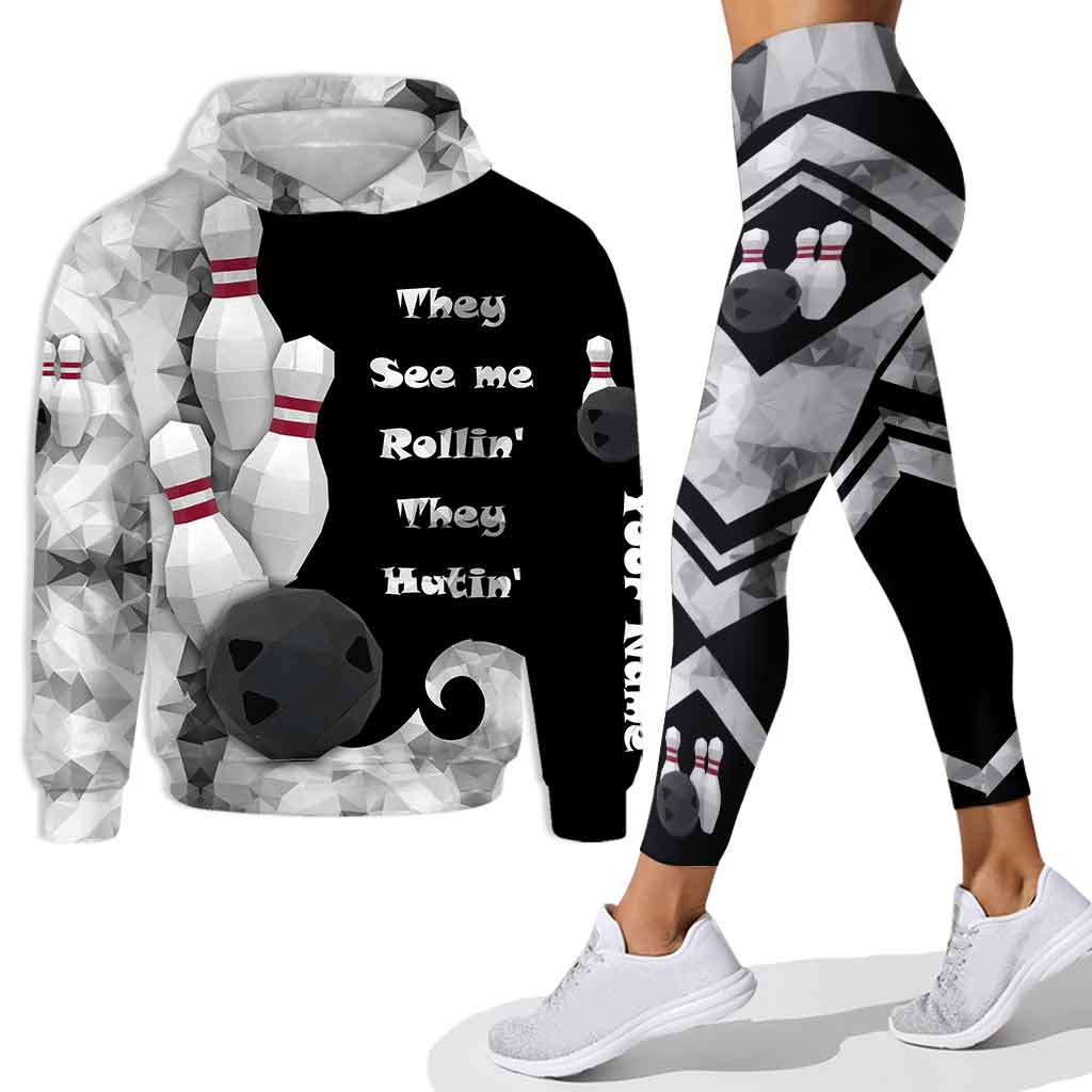 They See Me Rolling – Personalisierter Bowling-Hoodie und Leggings