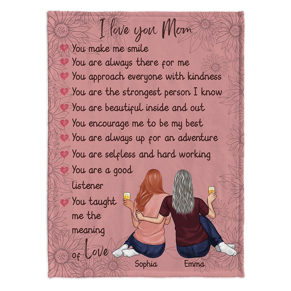 Ich liebe dich, Mama – Personalisierte Muttertagsdecke