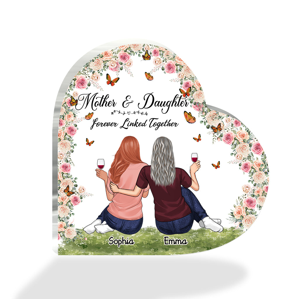 Ich liebe dich, Mama – Personalisierte Acrylplakette in individueller Form zum Muttertag