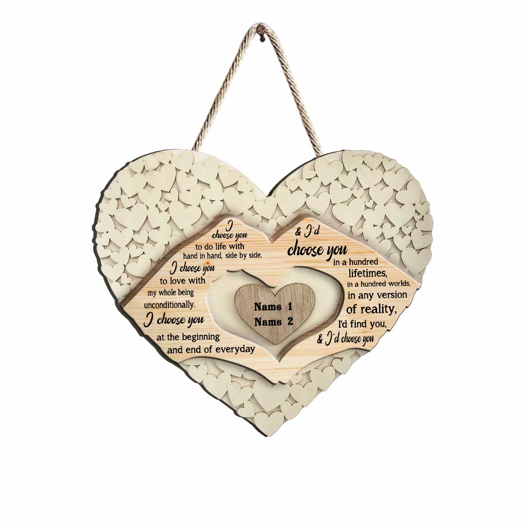 Ich will uns – Personalisiertes Holzschild für Paare