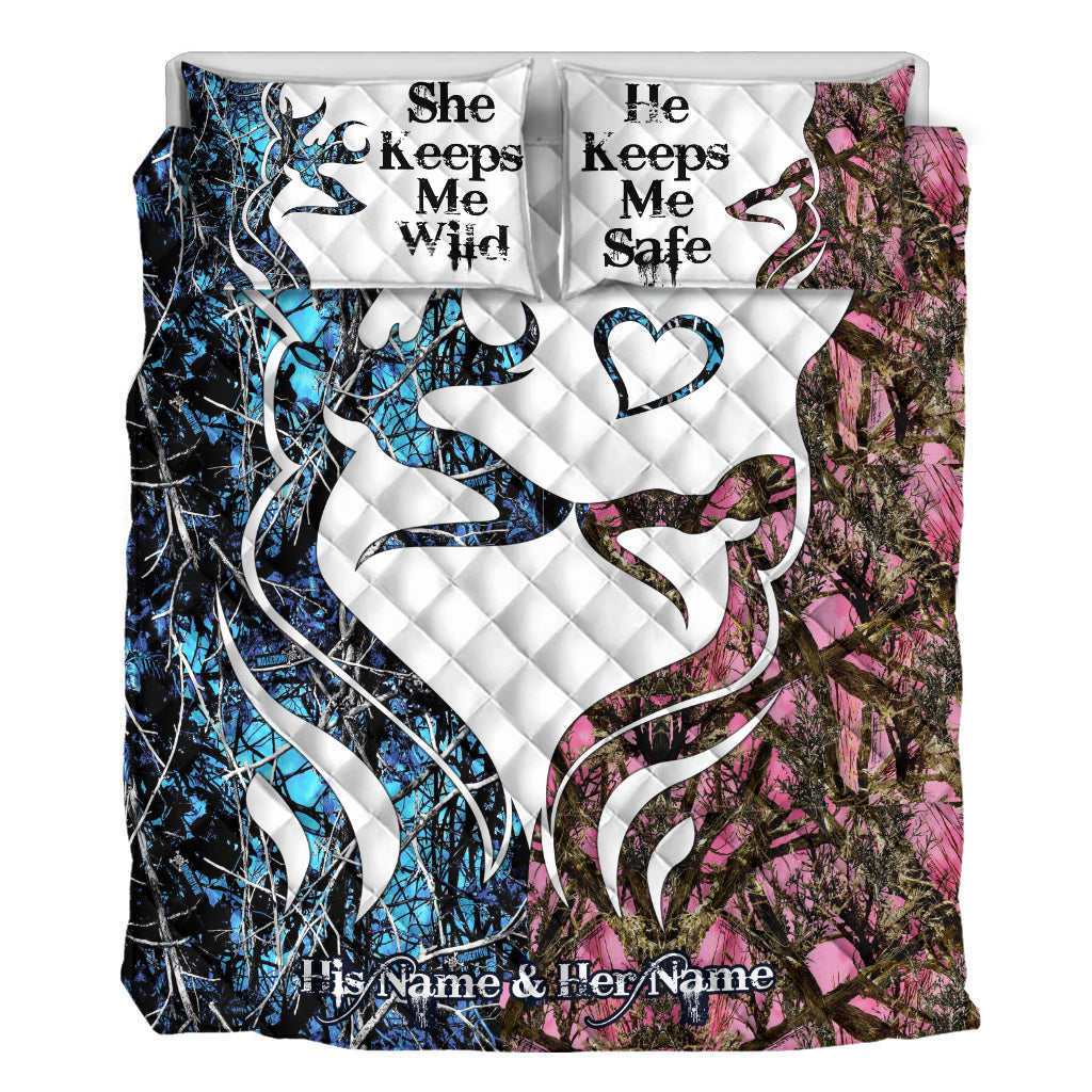 Personalisiertes Quilt-Set für Jägerpaare