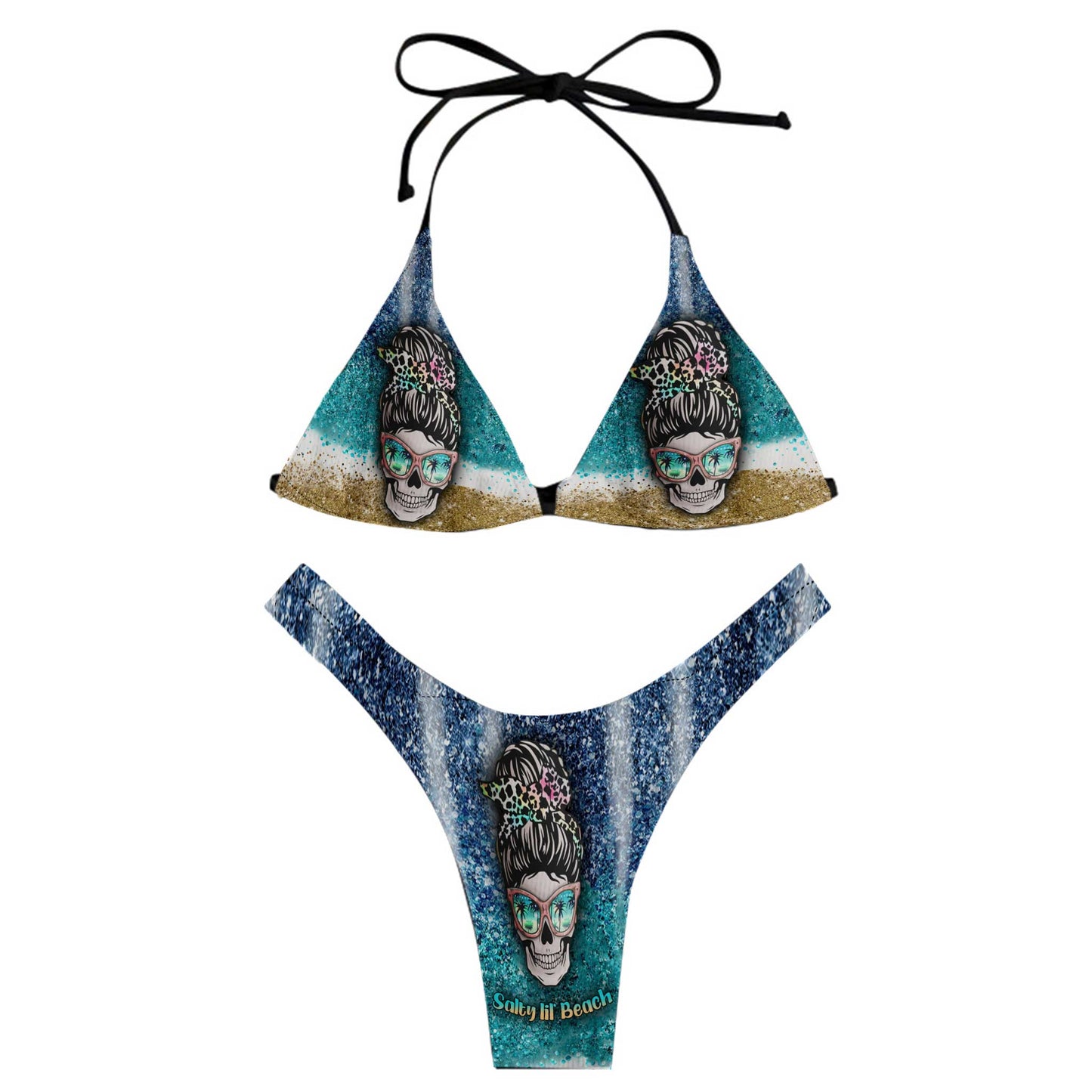Salty Lil' Beach - Sea Lover Damen-Triangel-Bikini-Badeanzug