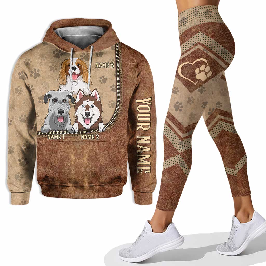 Das Leben ist schöner mit Hunden – Personalisierter Hoodie und Leggings