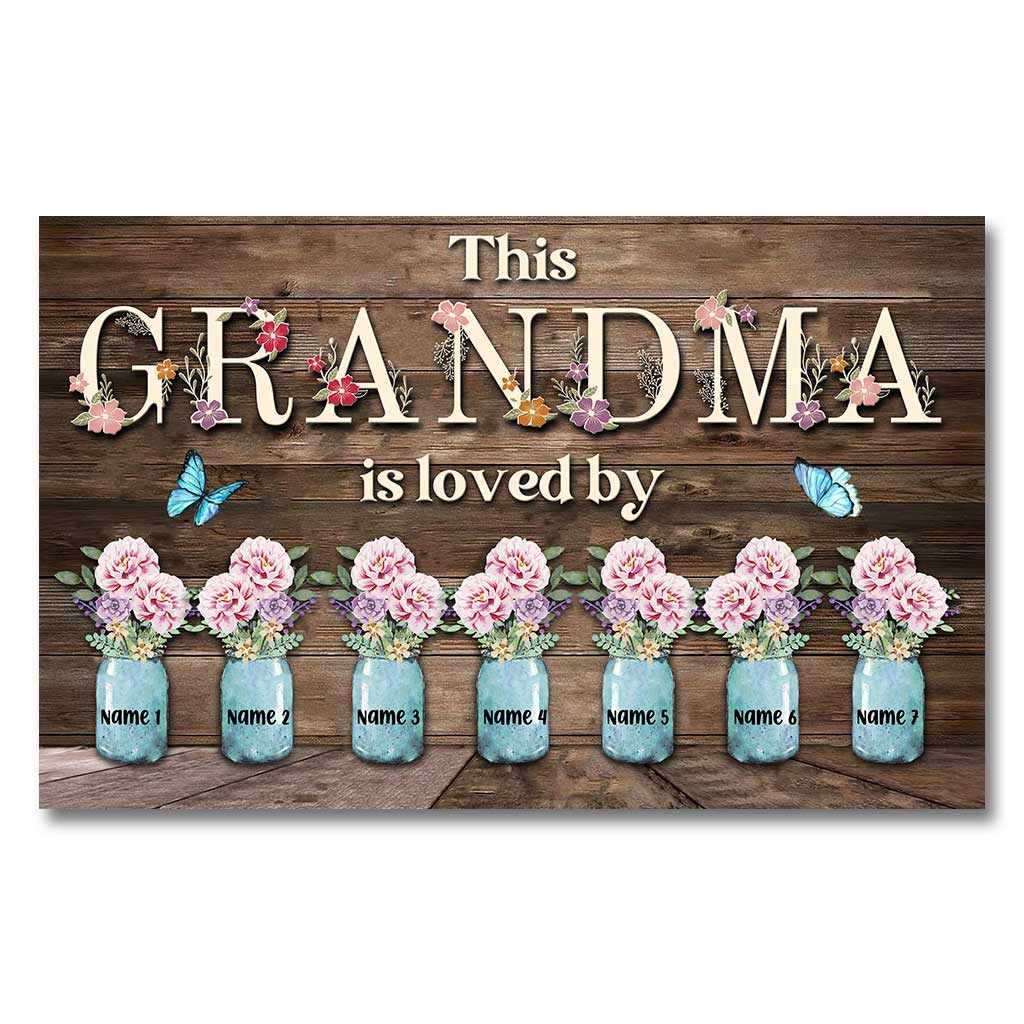 Diese Oma wird geliebt von – Personalisiertes Muttertagsposter