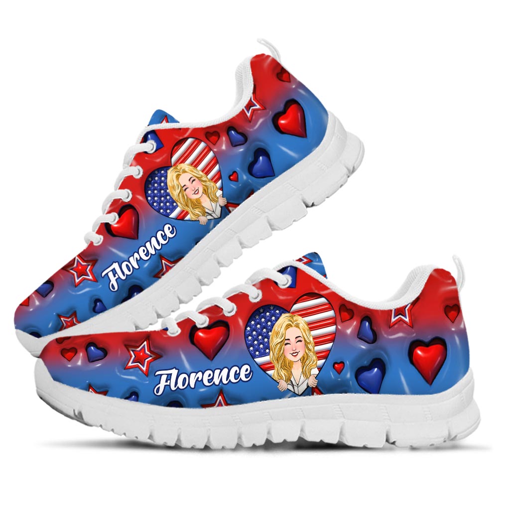 Personalisierte Geschenke für Krankenschwestern – Stolz auf amerikanische Krankenschwestern – Personalisierte Sneaker für Krankenschwestern