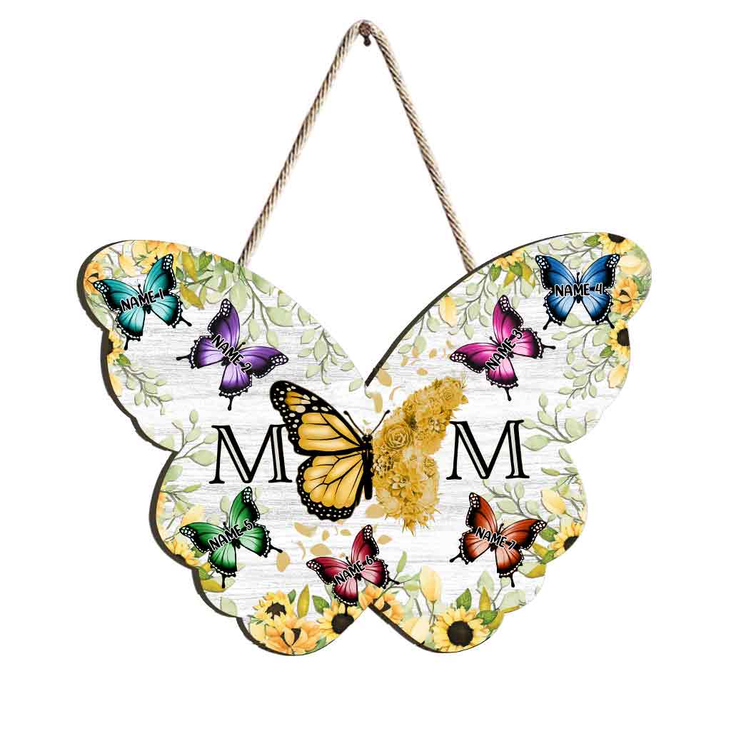 Mama Schmetterling - Personalisiertes Mutter-Holzschild