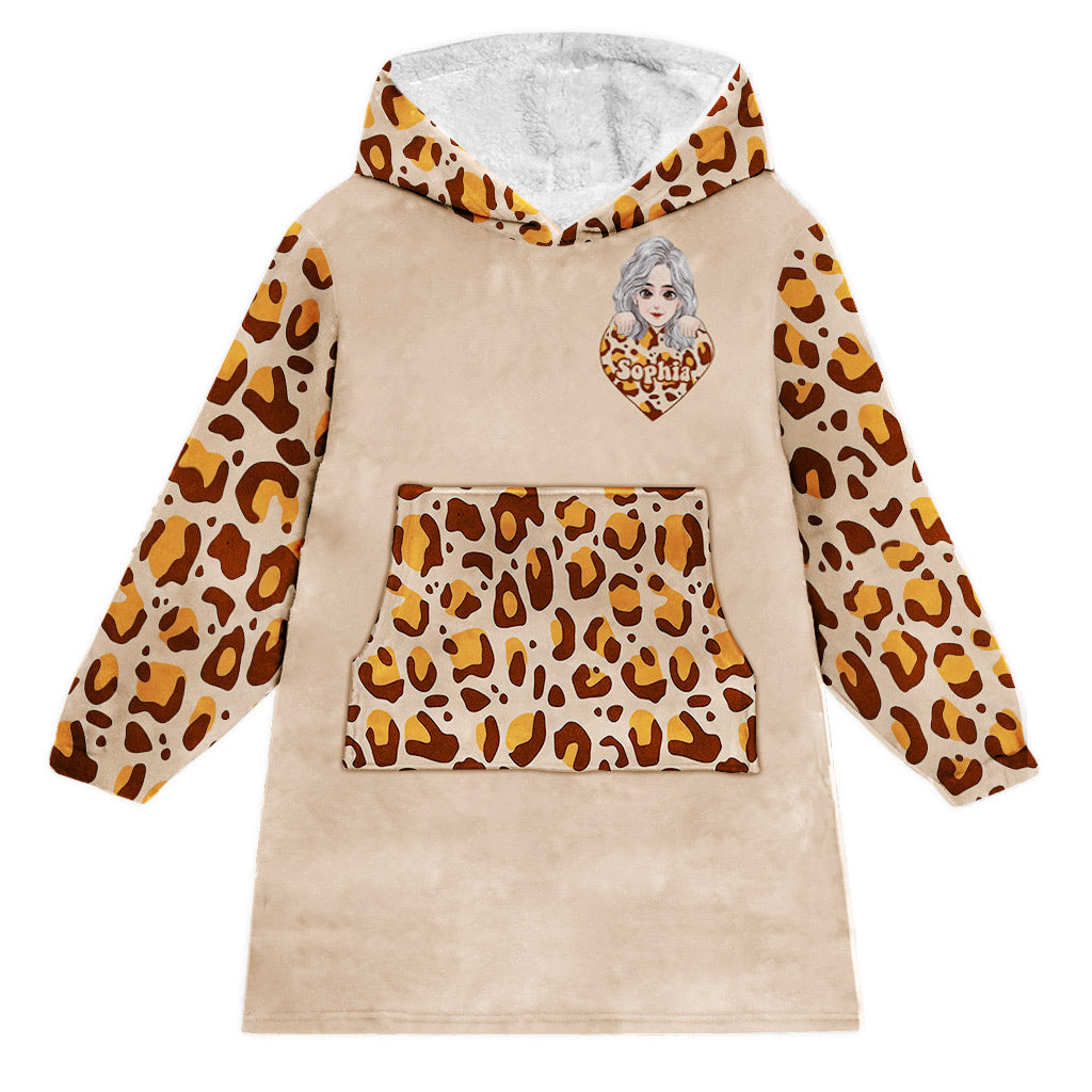 Oma, Oma, Oma – Personalisierte Oma-Decke mit Kapuze zum Muttertag