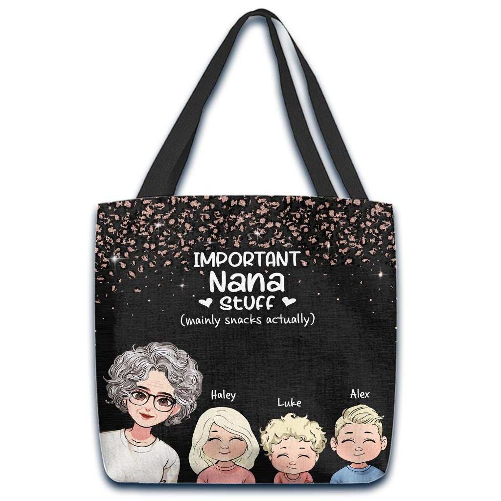 Wichtige Oma-Sachen – Personalisierte Muttertags-Tragetasche für Oma