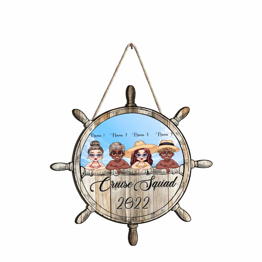 Cruise Squad – Personalisiertes Holzschild für die beste Freundin