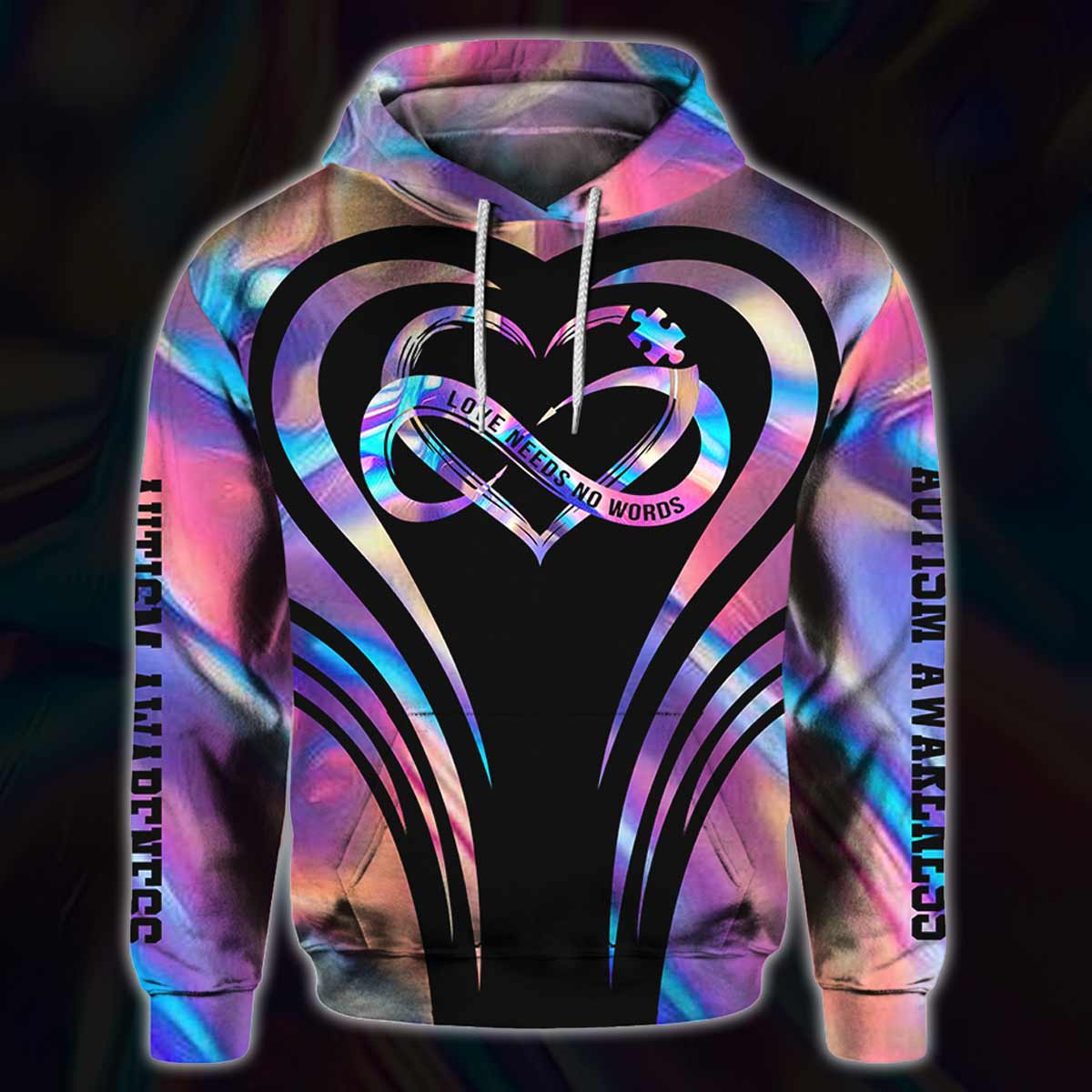 Liebe braucht keine Worte – T-Shirt und Hoodie zur Sensibilisierung für Autismus