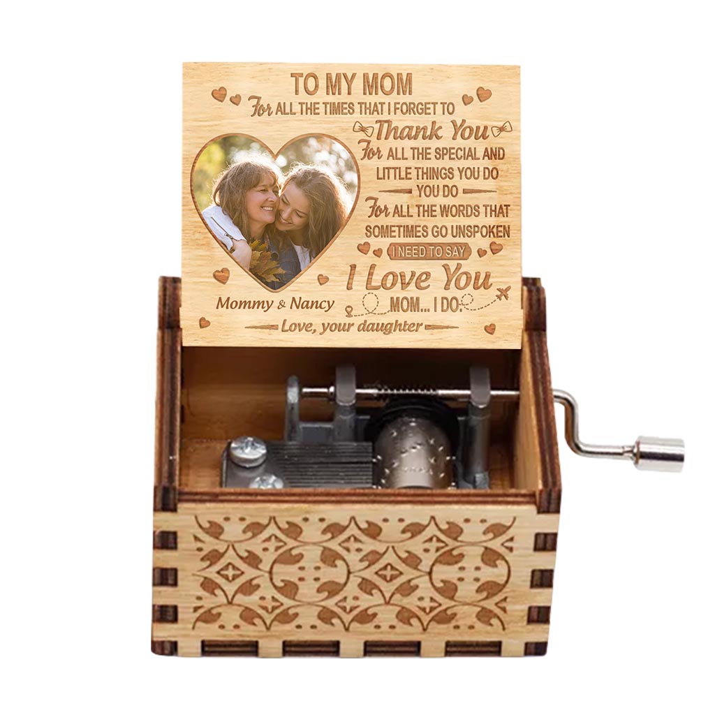 An meine Mama – Personalisierte Muttertags-Spieluhr mit Handkurbel
