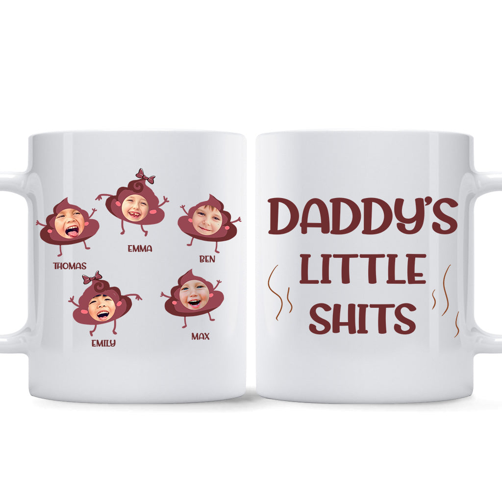 Daddy's Little Shit - Gift for dad, grandpa, mom, uncle, aunt, grandma - Personalized Mug