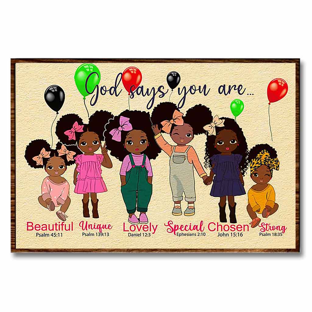 God Says You Are - African American Poster 062021