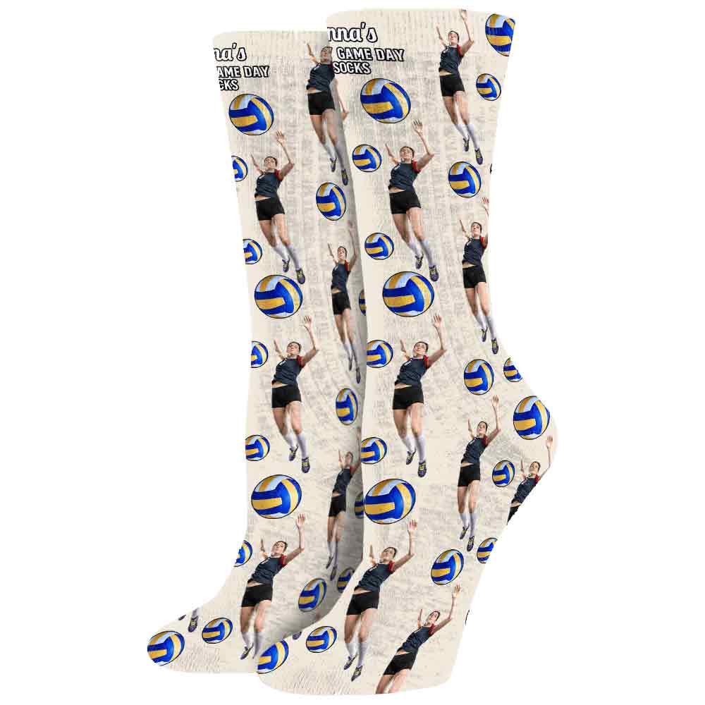Glückssocken für den Spieltag – Personalisierte Volleyballsocken