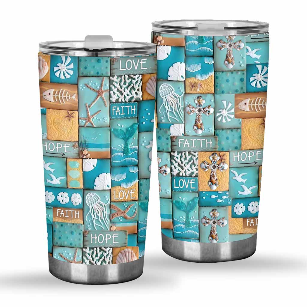 Faith Hope Love – Sea Lover 3D-Muster-Becher