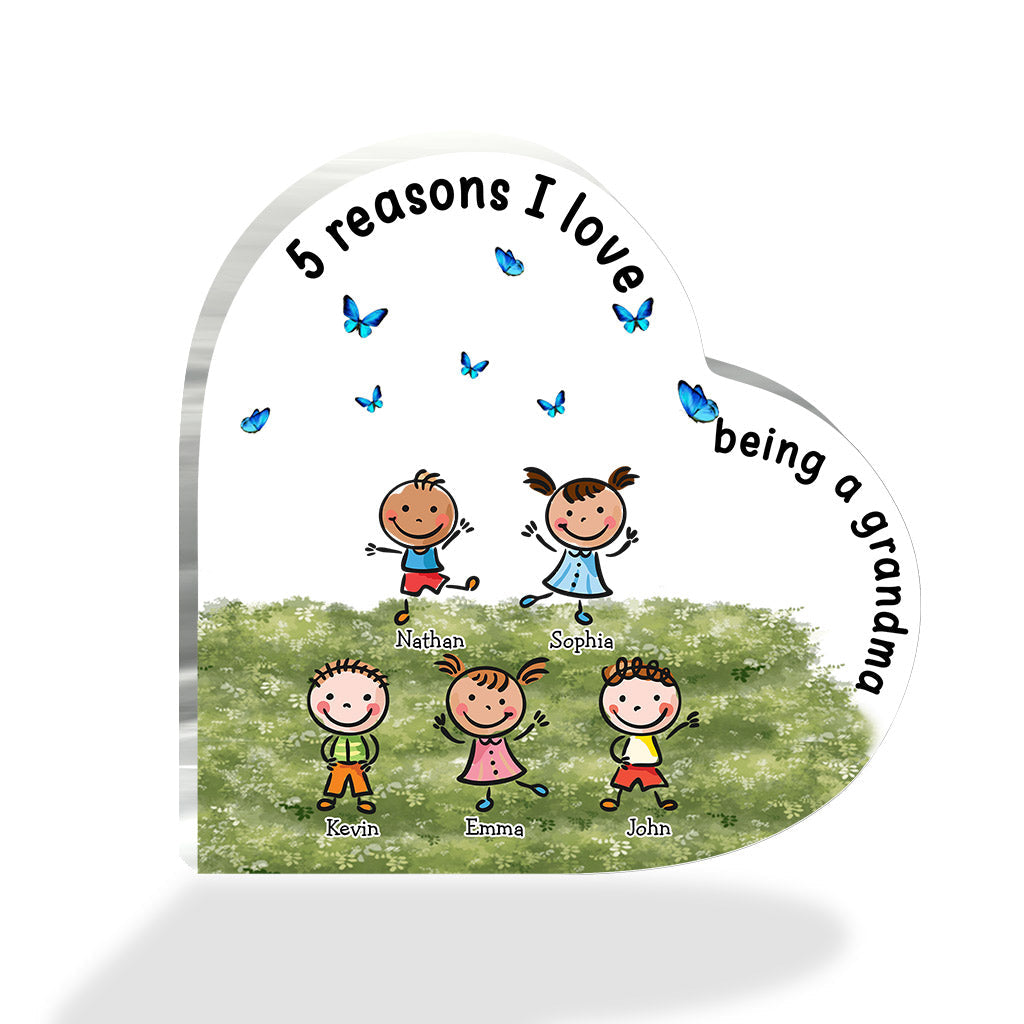 Liebe Oma sein – Geschenk für Oma, Mama, Tante, Opa – Personalisierte Acrylplakette in individueller Form