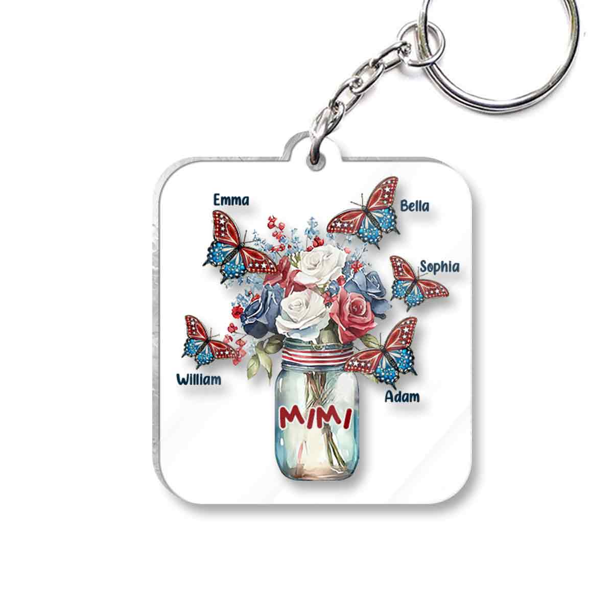 Happiness Is Being A Grandma - Personalized Grandma Transparent Keychain