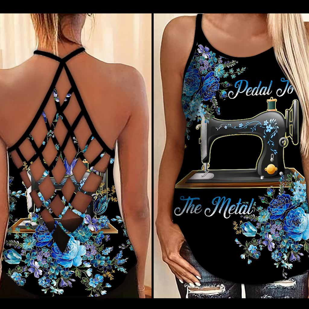 Pedal To The Metal - Sewing Cross Tank Top