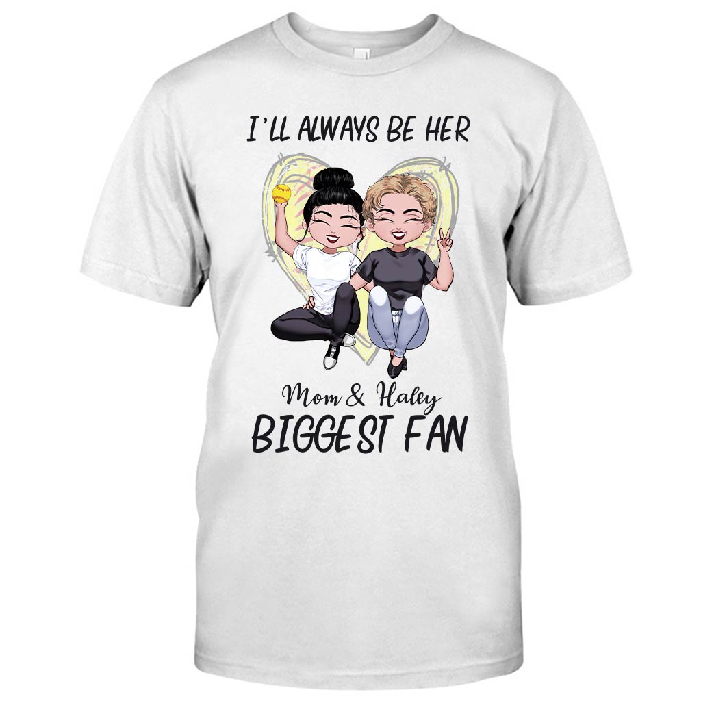 Sei immer der größte Fan – Personalisiertes Softball-T-Shirt und Hoodie zum Muttertag