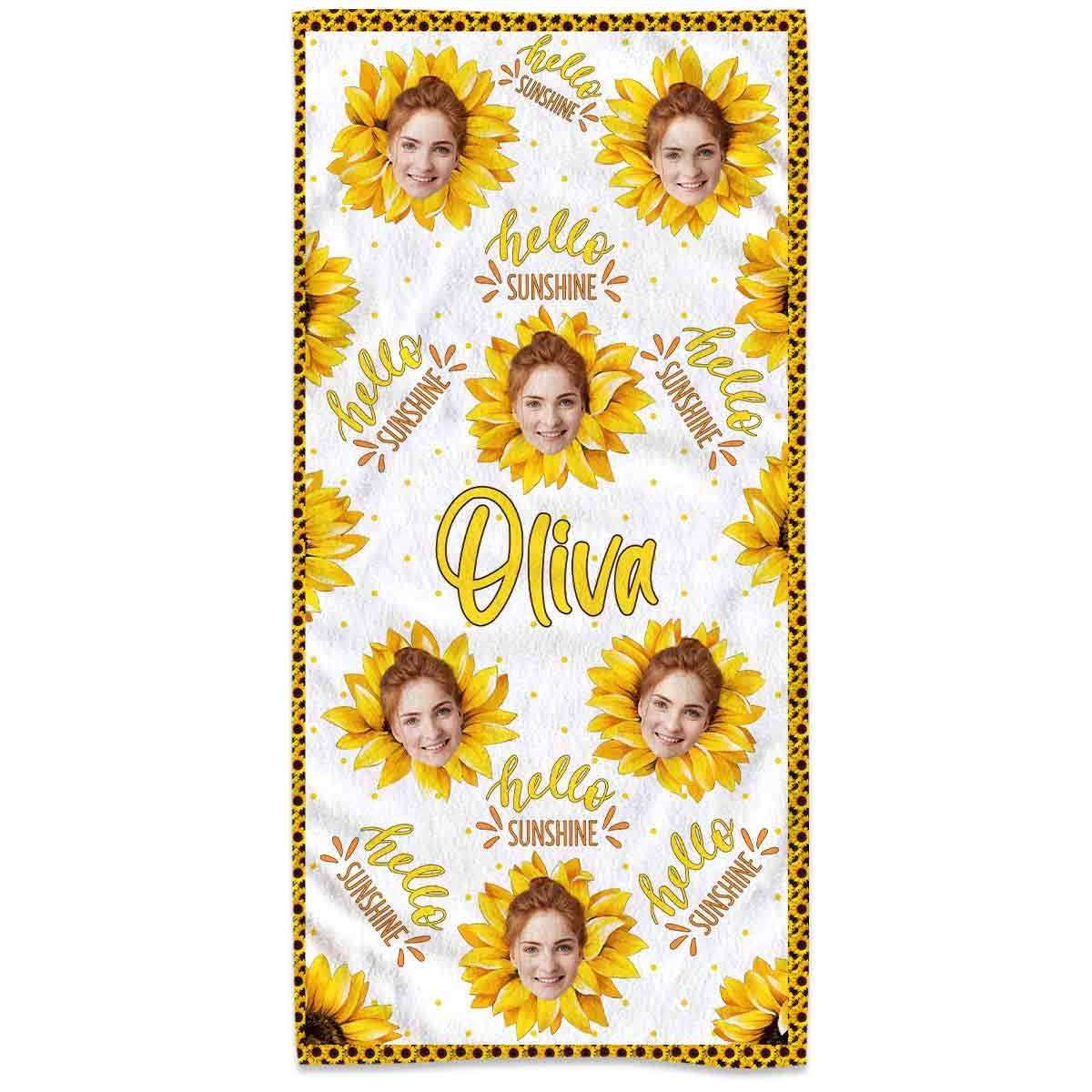 Hallo Sonnenschein – Personalisiertes Strandtuch für Meeresliebhaber