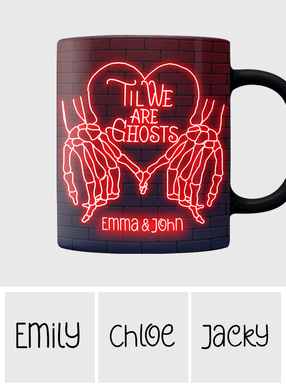 Bis wir Geister sind – Personalisierte Tasse für Paare