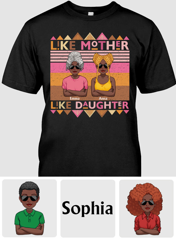 Wie die Mutter, so die Tochter – Personalisiertes T-Shirt und Hoodie für Afroamerikanerinnen