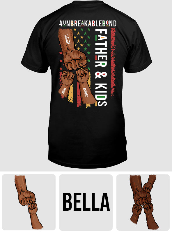 Father & Son Unbreakablebond - Personalized African American T-shirt and Hoodie