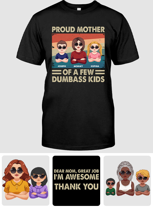 Stolze Mutter mehrerer Kinder – Personalisiertes Mutter-T-Shirt und Hoodie