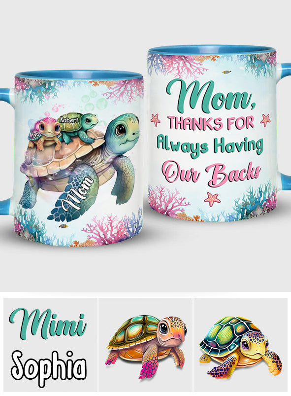 Schildkrötenmama, danke, dass du immer für uns da bist! - Personalisierte Tasse mit Schildkrötenmotiv