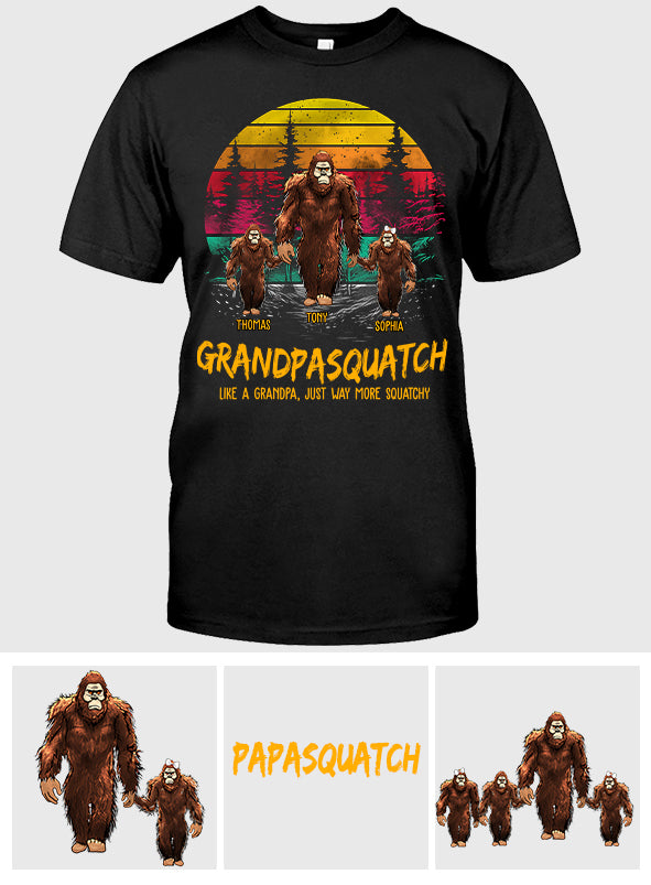 Papasquatch – Personalisiertes Vater-T-Shirt und Hoodie
