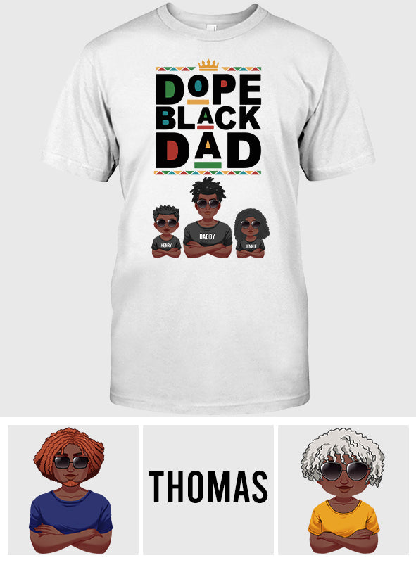 Cooler schwarzer Papa – Personalisiertes T-Shirt und Hoodie für Afroamerikaner