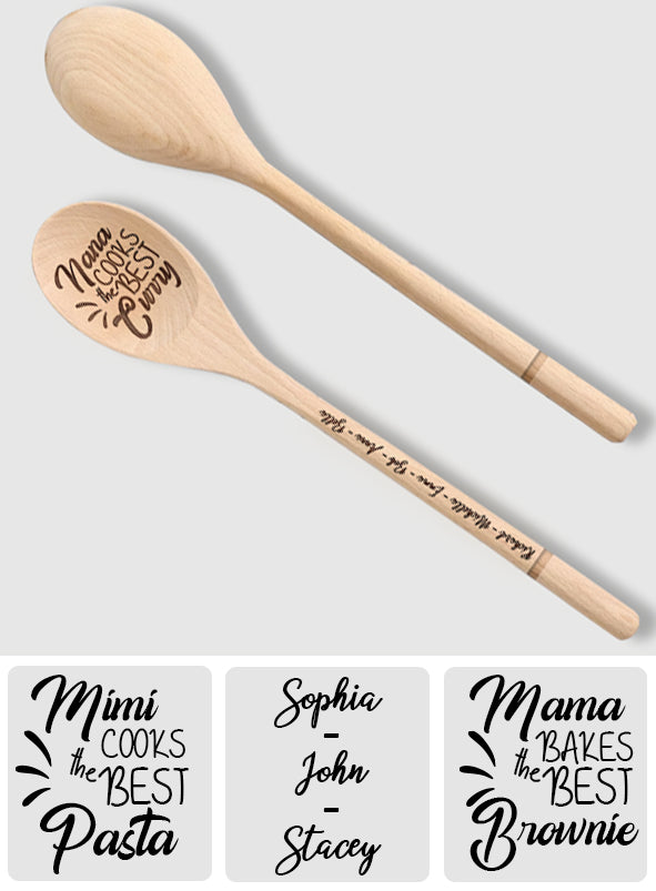 Mama/Oma/Mama... kocht das beste Essen – personalisierter Holzlöffel für Mütter