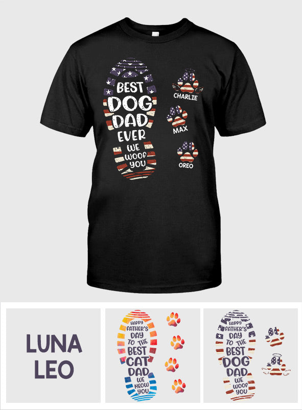 Alles Gute zum Vatertag an den besten Hunde-/Katzenpapa – personalisiertes Vater-T-Shirt und Hoodie