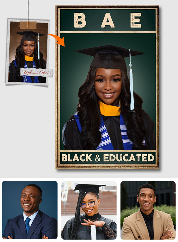 Black And Educated - Personalized African American Canvas And Poster