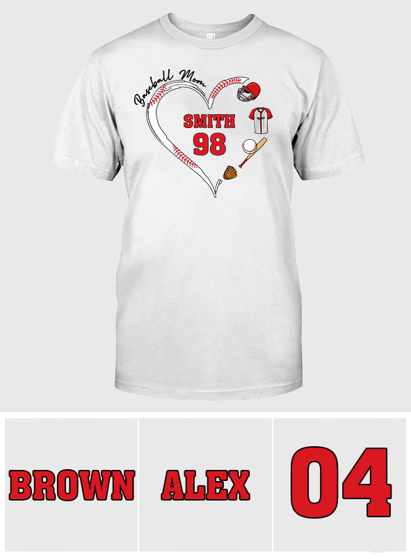 Baseball-Mama – Personalisiertes Baseball-T-Shirt und Hoodie