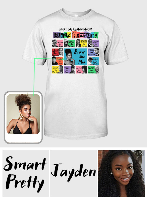 Was wir aus der Geschichte der Schwarzen lernen – Personalisiertes T-Shirt und Hoodie für Afroamerikaner